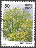 INDIA - 1981 - ALBERI IN FIORE  - CRATEVA - 50R - USATO (YVERT 679 - MICHEL 878) - Used Stamps