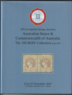 320. Corinphila Briefmarken-Auktion "Australien States & Commonwealth Of Australia The DUBOIS Collection (Part III)" - Catalogues De Maisons De Vente