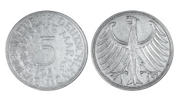 GERMANIA 5 MARK 1951 F IN ARGENTO KM# 112 - 5 Mark