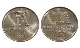 GERMANIA 5 MARK 1971 D DURER FDC UNC IN ARGENTO KM# 129 - 5 Marchi