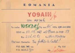 Romania Radio Amateur QSL Card Y09AIH Y05KDK Op. Lucian - Radio Amateur