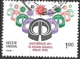 INDIA - 1981 - GIOCHI ASIATICI - 1,00 R- USATO (YVERT 676 - MICHEL 876) - Usados
