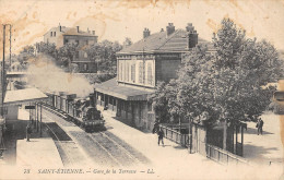 CPA 42 SAINT ETIENNE / GARE DE LA TERRASSE / TRAIN - Saint Etienne