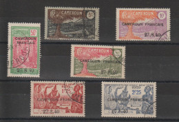 Cameroun 1940 Série Surchargée 27.8.40, 202-7, 6 Val Oblit Used - Oblitérés