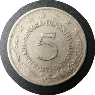 Monnaie Yougoslavie - 1972 - 5 Dinars - Jugoslawien