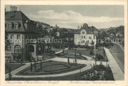 42245438 Oberschlema Erzgebirge Kurhaus Und Gemeindeamt Radiumbad Kupfertiefdruc - Bad Schlema