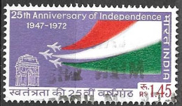 INDIA - 1973 - 25° INDIPENDENZA -  USATO (YVERT 355 - MICHEL 554) - Gebraucht