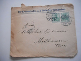 ENVELOPPE ALSACE / ALLEMAGNE1910 PFORZHEIM, KREISVERTRETER ..POUR GUEBWILLER  COMMERCIALE - Collections (sans Albums)