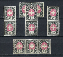 SUISSE Télégraphe Ca.1881: Lot De ZNr. 13 Neufs** - Telegraafzegels