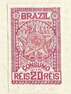 Timbres Taxe   Bresil  -  Brazil  -   Cigarettes   - Consumo  - 20reis - Impuestos