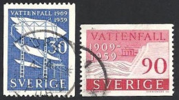 Schweden, 1959, Michel-Nr. 446-447, Gestempelt - Gebruikt