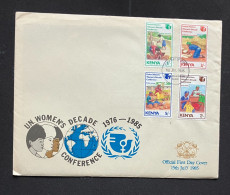 1985 Kenya Women's Decade First Day Cover With New Issue Brochure - Kenia (1963-...)
