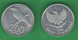 Indonesia 200 Rupiah 2003 Jalak Bali Bird Indonesie - Indonésie