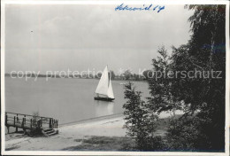 42244140 Schwielochsee Steg Strand Segelboot Schwielochsee - Goyatz