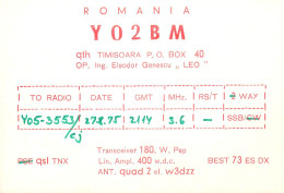 Radio Amateur QSL Card Romania Y02BM Timisoara Y05-3553 - Radio Amateur