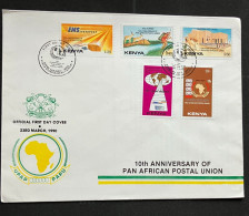 1990 Kenya PAPU Pan African Postal Union First Day Cover  With New Issue Brochure - Kenia (1963-...)