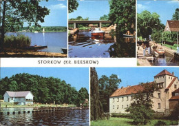 42243270 Storkow Mark Storkower See Kanal Schleuse Strandbad Burg Storkow - Storkow