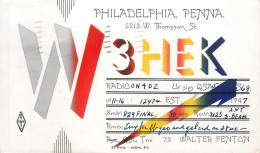 Radio Amateur QSL Card USA Philadelphia Pa Walter Fenton 1948 - Radio Amateur