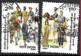 INDIA - 1986 - POLIZIA INDIANA - SERIE 2 VALORI - USATA (YVERT 880\1- MICHEL 1065\6) - Used Stamps