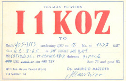 Radio Amateur QSL Card Italy I1K0Z Y05-3553 Maurizio Mazzotti - Radio Amateur