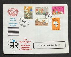 1993 Kenya World Congress Rehabilitation Wheelchair Health First Day Cover  With New Issue Brochure - Kenia (1963-...)