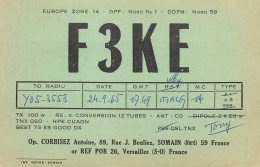 Radio Amateur QSL Card France F3KE Corbisez Antoine Versailles - Radio Amateur