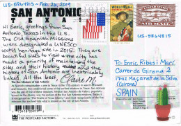 53310. Postal Aerea SAN ANTONIO (Texas) 2019. Vista De 5 Missions Of San Antonio - Brieven En Documenten