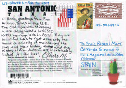 53310. Postal Aerea SAN ANTONIO (Texas) 2019. Vista De 5 Missions Of San Antonio - Covers & Documents