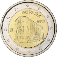 Espagne, 2 Euro, Églises Du Royaume Des Asturies, 2017, SPL+, Bimétallique - Espagne