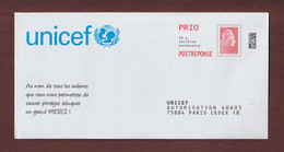 PAP - UNICEF à PARIS CEDEX 18 - N° Au Dos: 299214 - Neuf ** -  Prioritaire - Repiquage Marianne L' Engagée - 2 Scan - Prêts-à-poster:Answer/Marianne L'Engagée