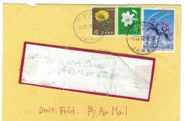 LETTRE JAPON FLEURS ET ANIMAUX  ( Lot 301) - Poste Aérienne