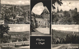 42240951 Mylau Total Burg Gesamt Mit Kuhberg Goeltzschtalbruecke Mylau - Mylau