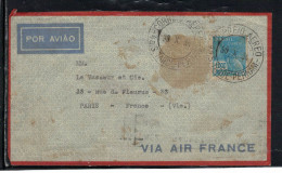 LETTRE P/A BRESIL 30 X 1934  4a S.TARDE-PERNAM CORREIO AEREO ( Lot  307) - Luchtpost