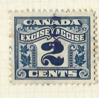 Timbres Taxe  -  Canada - Cigarette - Excise Accise  -2 Cents - Fiscali