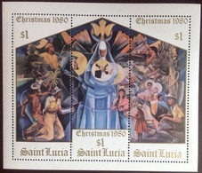 St Lucia 1980 Christmas Minisheet MNH - St.Lucie (1979-...)