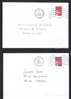 FRANCE 2001 - LUQUET RF . Y&T N° 30 Adhésif T.V.P. Rouge Type (II). Sur 2 Lettres. Avec Anomalies Et/ou Curiosités. TB. - 1997-2004 Marianne (14. Juli)