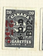 Timbres Taxe  -  Canada - Cigarette - Series A - 20 Cigarettes - Fiscaux