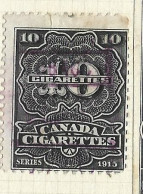 Timbres Taxe  -  Canada - Cigarette - Series 1915 - 10 Cigarettes - Revenues