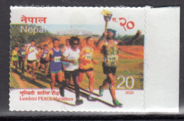 NEPAL 2020, LUMBINI PEACE  MARATHON,  1v 10R Stamp, Self Adhesive  MNH(**) - Népal