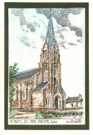 CPM - Les TROIS-MOUTIERS - Eglise Illustration Yves DUCOURTIOUX - Edition ,,, - Les Trois Moutiers