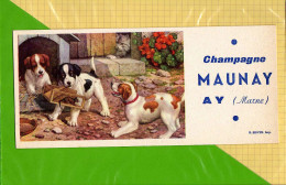 BUVARD & Blotting Paper  : Champagne MAUNAY AY  : Chien Chat Souris - Drank & Bier