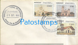 221054 PARAGUAY COVER YEAR 1990 STAMPS TEMPLO NO POSTAL POSTCARD - Paraguay