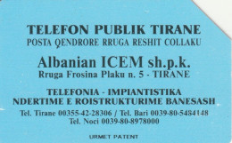 PHONE CARD ALBANIA URMET (E90.7.5 - Albanien