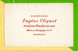 BUVARD & Blotting Paper :Champagne Eugene CLIQUOT  Marne - Licores & Cervezas