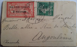 GRAND LIBAN - Lettre (petite Enveloppe Ouverte De 10X6cm) Pour La France En 1924 - 3 Photos - Storia Postale