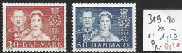 DANEMARK 389-90 ** Côte 1.50 € - Unused Stamps