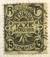 Réunion Timbre Taxe N°8 Oblitéré (signé?) - Segnatasse