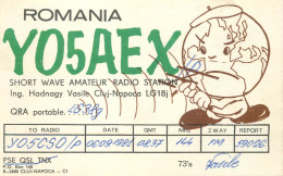 Radio Amateur QSL Card Romania Y05AEX Y05CSO Vasile - Radio Amateur