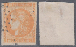 *RARE* 40c Bordeaux Orange Clair Oblitéré Etoile Aspect TB (Dallay N° 48a, Cote +650€) - 1870 Emission De Bordeaux