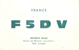 Radio Amateur QSL Card France F5DV DAverat Michel - Radio Amateur